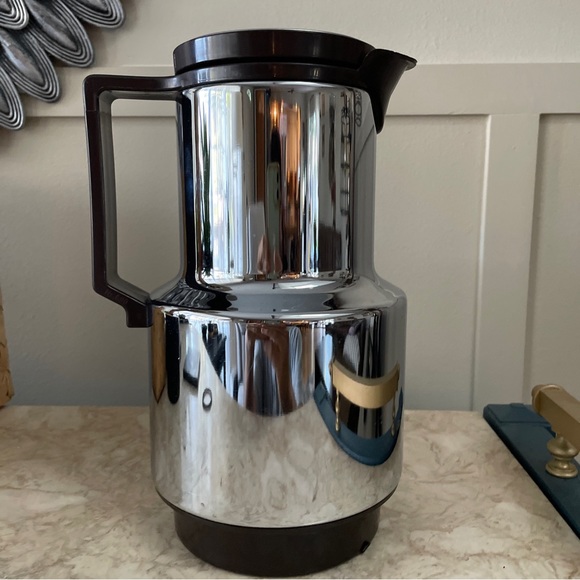 Vintage Dr Zimmermann Chrome Thermos Pitcher Made in West Germany Coffee MCM - Picture 7 of 15